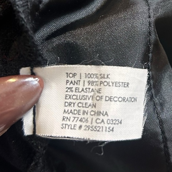 Club Monaco Silk Chiffon Pleated Sleeveless Crew Neck One Piece Jumpsuit - Picture 10 of 13